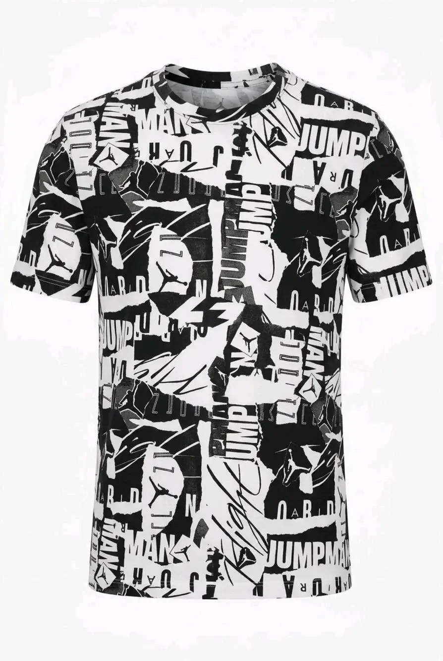 Nike Jordan Jumpman Flight Allover Printed Graphic T-Shirt Men's L DA9877-010